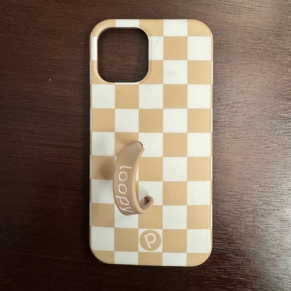 Loopy Case- iPhone 12- Sand Dollar Checkered